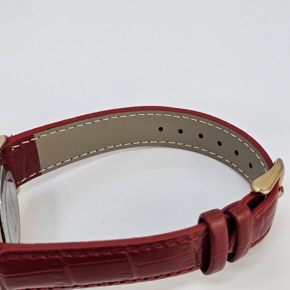 Daisy Dixon London Women Watch 34MM Gold Dial‎ New Red Leather Bands New Battery main image 9